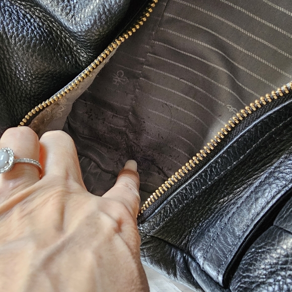 Cole Haan Black Leather Tote Handbag Purse - Picture 5 of 5